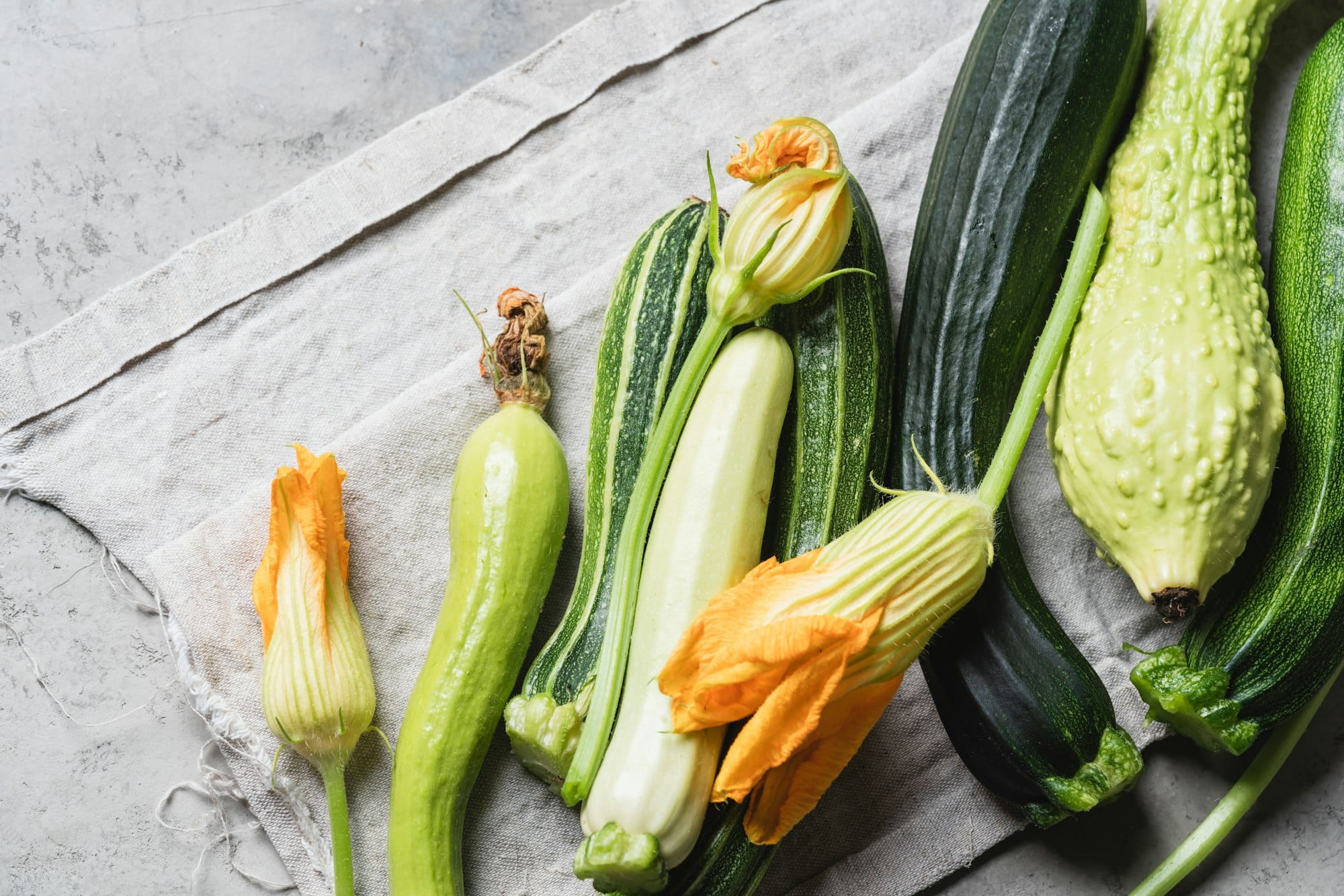 Young raw zucchini