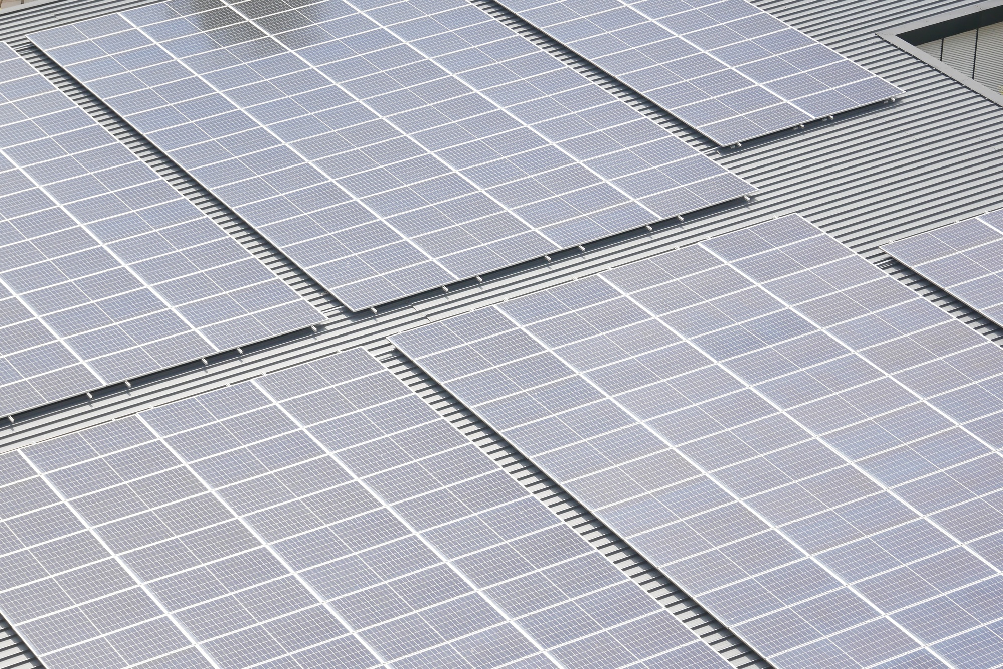 Solar pannels on a roof top