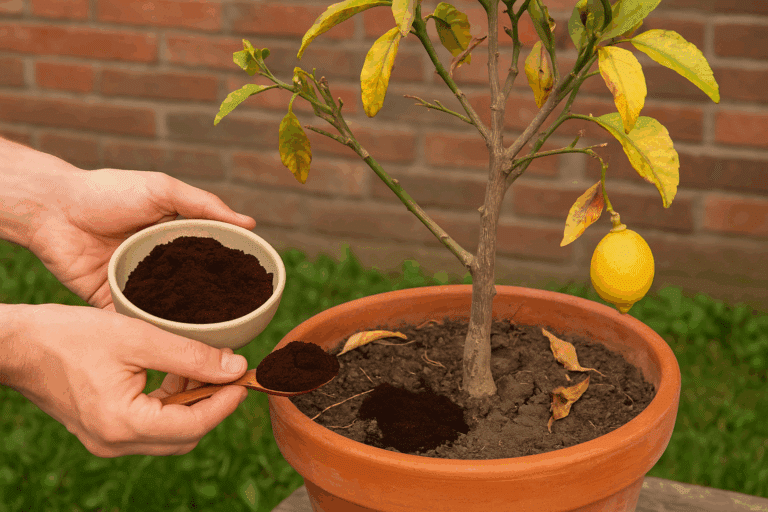 Le marc de café, le secret insoupçonné pour ressusciter un citronnier en pot mourant ?