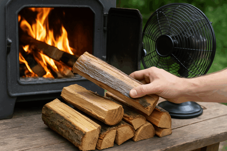Bois de chauffage encore humide : astuces express pour le sécher en un temps record