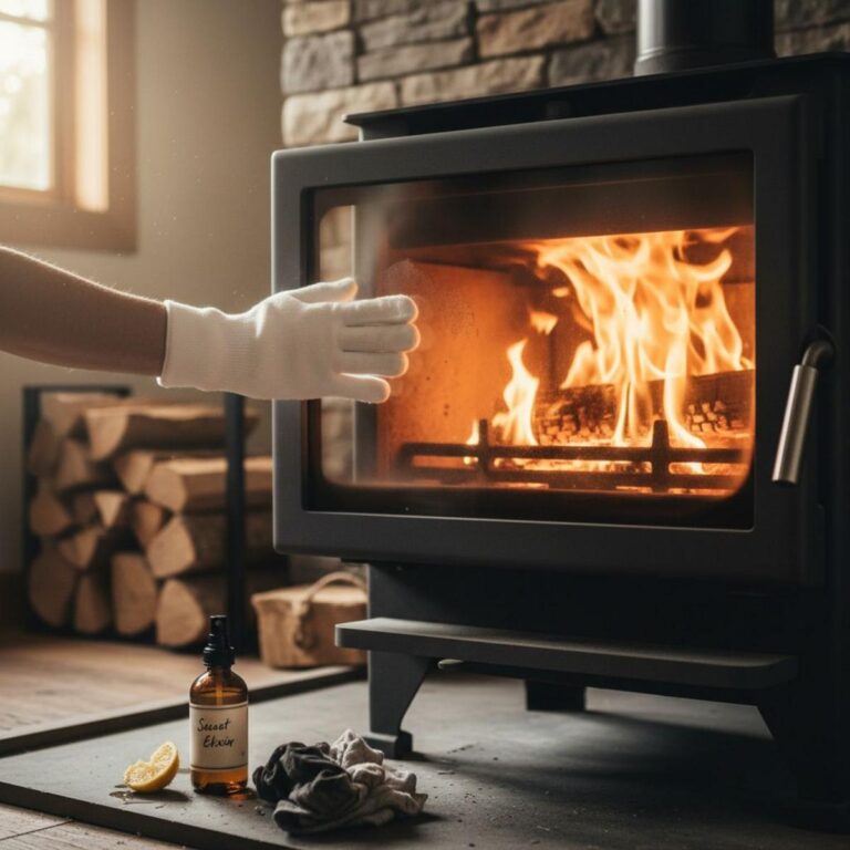 Adieu à la suie de votre poêle à bois et à pellets : l’astuce miracle pour une vitre éclatante