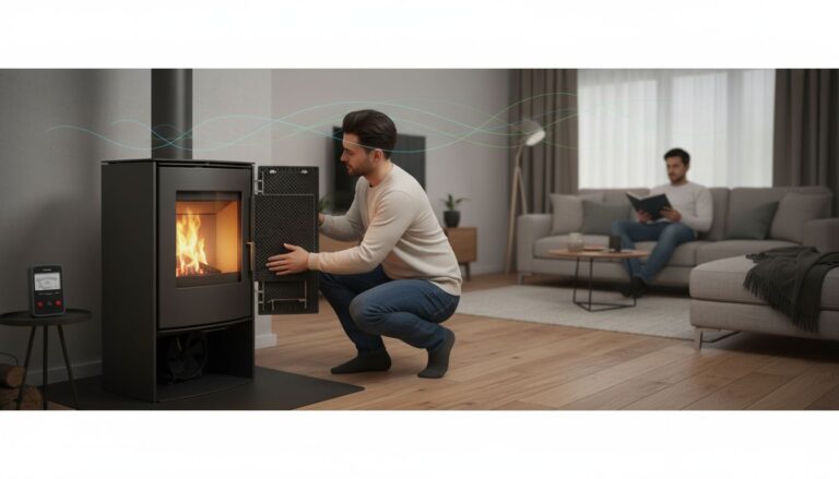 Comment réduire enfin le bruit de soufflerie de votre poêle à pellet pour un silence absolu ?