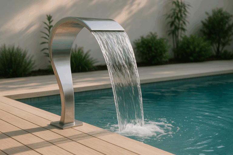 Col de cygne pour piscine : cascade design et élégante pour sublimer votre bassin