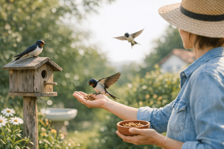 Hirondelles au jardin : 5 gestes simples pour les attirer et dire adieu aux moustiques