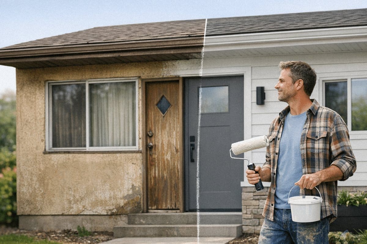 Il relooke la façade de sa maison de 1977 pour 185 € : l’astuce simple qui change tout